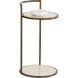 Parga 25 X 14 inch Rustic Bronze / Travertine Look Outdoor End Table